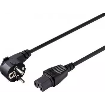 Sygonix SY-5043444 napájací kábel pre teplovzdušné spotrebiče Schuko na IEC C15 2 m čierny