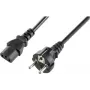 Sygonix SY-5243880 špirálový napájací kábel CEE 7/7 na IEC C13 2,5 m čierny