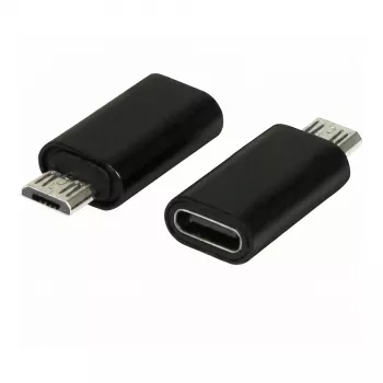 Synergy21 ALLTRAVEL USB-C konektor samec na Micro-USB konektor samica adaptérový kábel - čierny