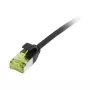 Synergy21 CAT6A RJ45 patch kábel, 2m, čierny, U/FTP, Slimline 3,8mm, TPE/LSZH Superflex, AWG32