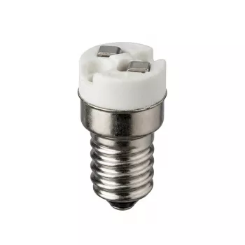 SYNERGY21 LED adaptér E14 na GX5.3 pre LED žiarovky, biely