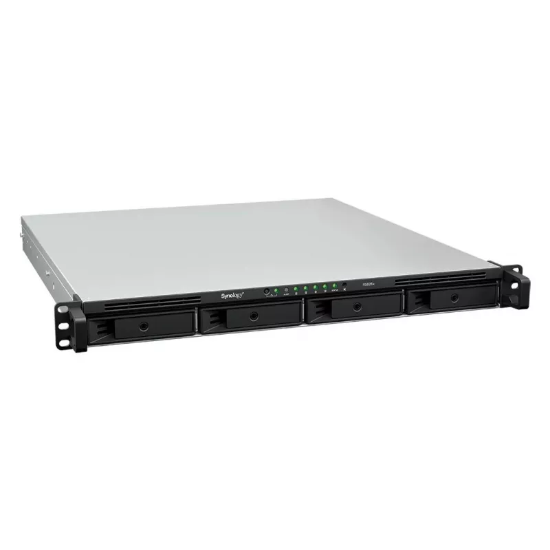 Synology RS826+ 1U Rackmount 4-Bay NAS, AMD Ryzen V1500B, 4GB DDR4 ECC, 4x 1GbE, bez pevných diskov