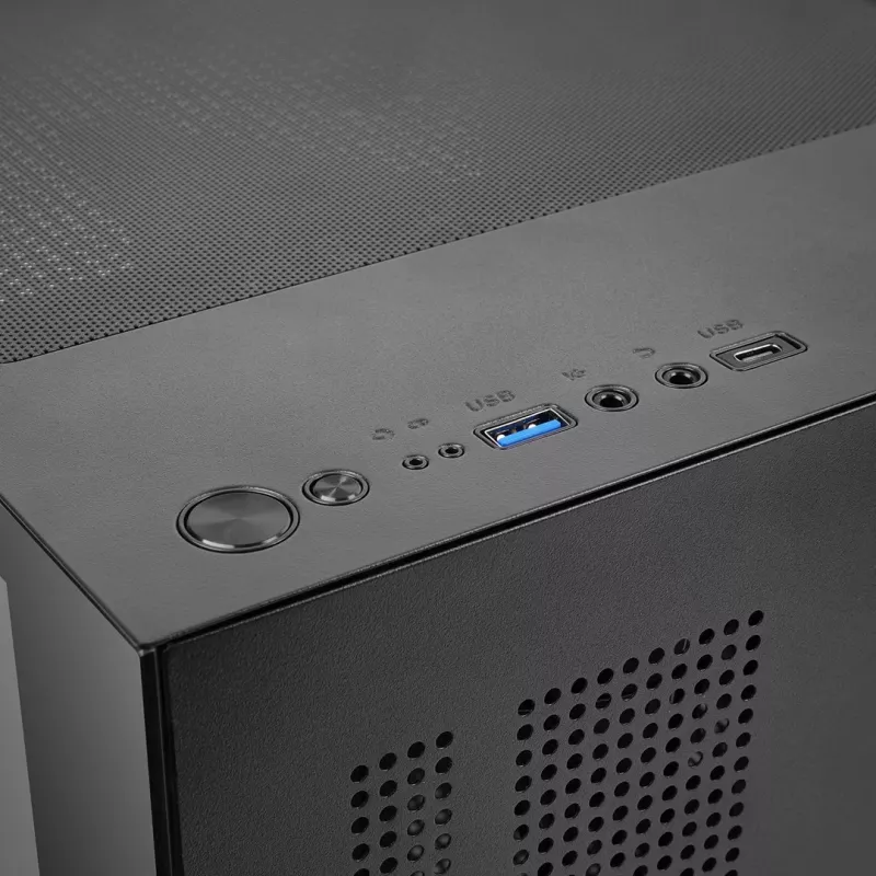 TACENS MARS MC-CUBE Micro-ATX skriňa, čierna, tvrdené sklo, ARGB, USB-C