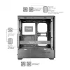 TACENS MARS MC-QUANTUM Mid-Tower ATX skriňa s 3x120mm FDB ventilátormi + 1x120mm ARGB ventilátorom, USB-C, tvrdené sklo, čierna