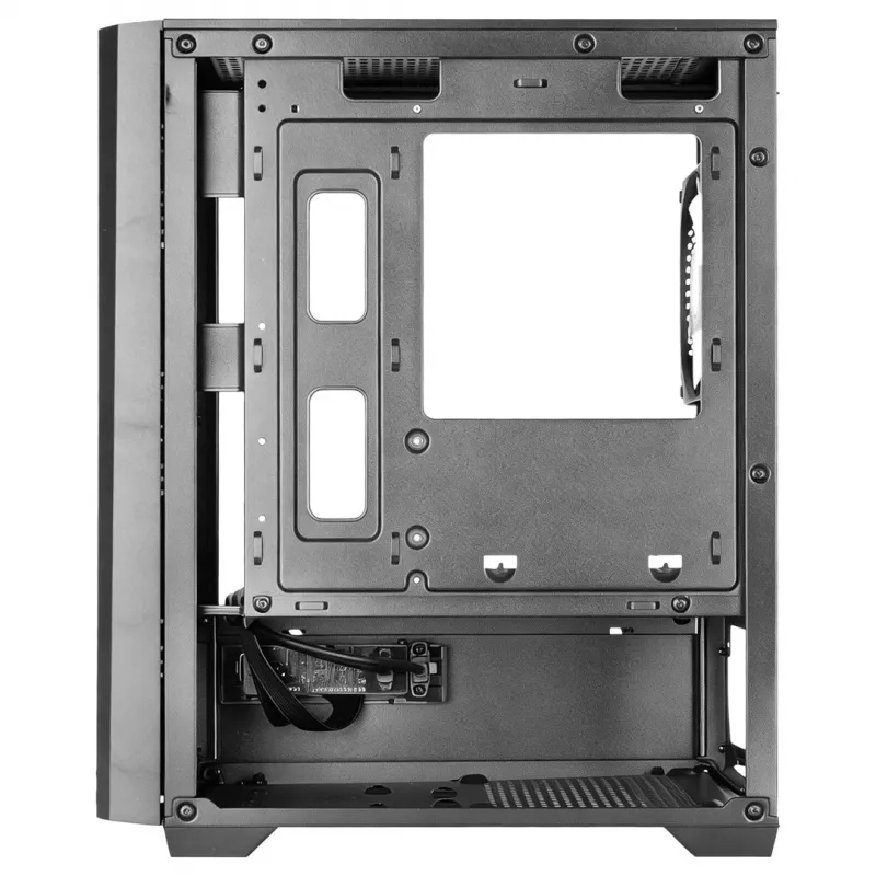 TACENS MARS MC-QUANTUM Mid-Tower ATX skriňa s 3x120mm FDB ventilátormi + 1x120mm ARGB ventilátorom, USB-C, tvrdené sklo, čierna
