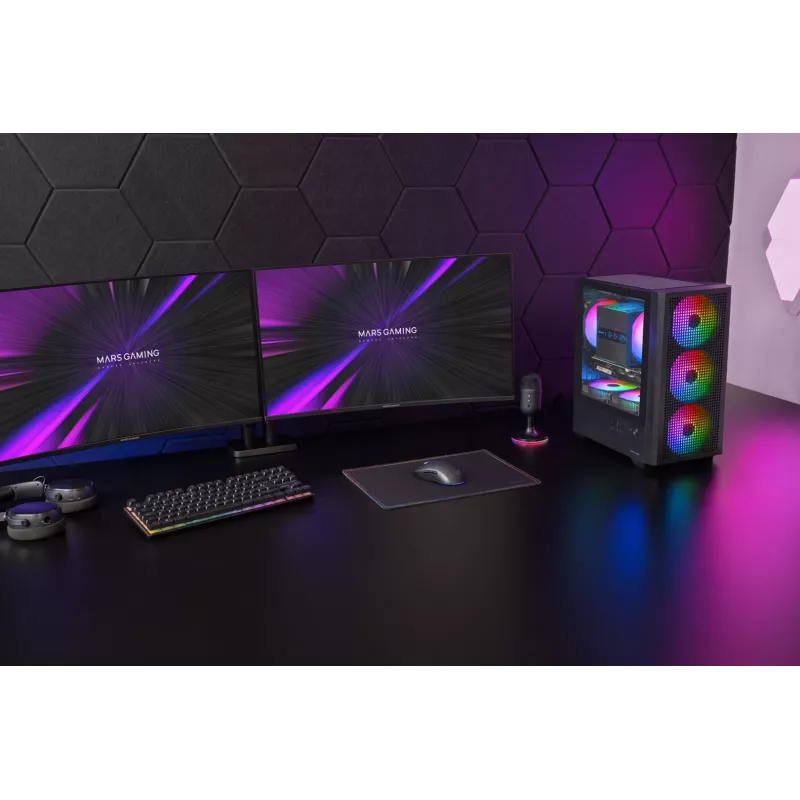 TACENS MARS MC-VECTOR 4xARGB USB-C Micro-ATX skriňa
