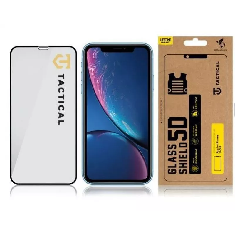 Tactical Apple iPhone 11/XR Glass 2.5D Full Glue čierne