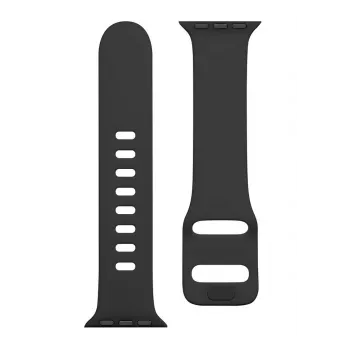 Taktický silikónový remienok Apple Watch 38/40/41mm s prackou čierny