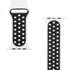 Tactical Apple Watch 42/44/45mm dvojitý silikónový remienok biely čierny