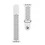 Tactical Apple Watch 42/44/45mm dvojitý silikónový remienok biely čierny