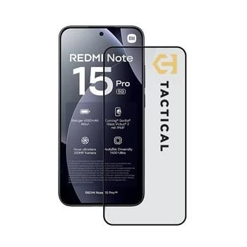 Tactical Glass Shield 5D ochranná fólia displeja z tvrdeného skla pre Xiaomi Redmi Note 15 Pro čierna