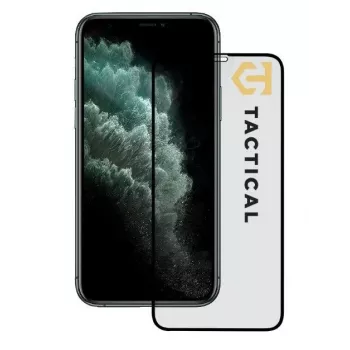 Taktická tvrdená ochrana displeja pre Apple iPhone 11 Pro, XS, X - 9H, 2.5D, Full Glue, čierna