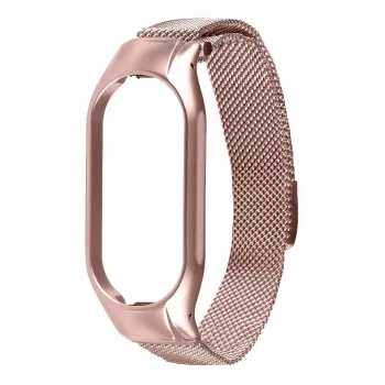Tactical Xiaomi Loop Magnetic oceľový remienok Mi Band 7 ružový
