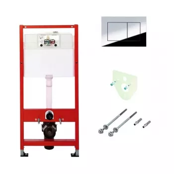 Tece Frame 9400412 s ovládacou doskou a tesnením pre závesné WC
