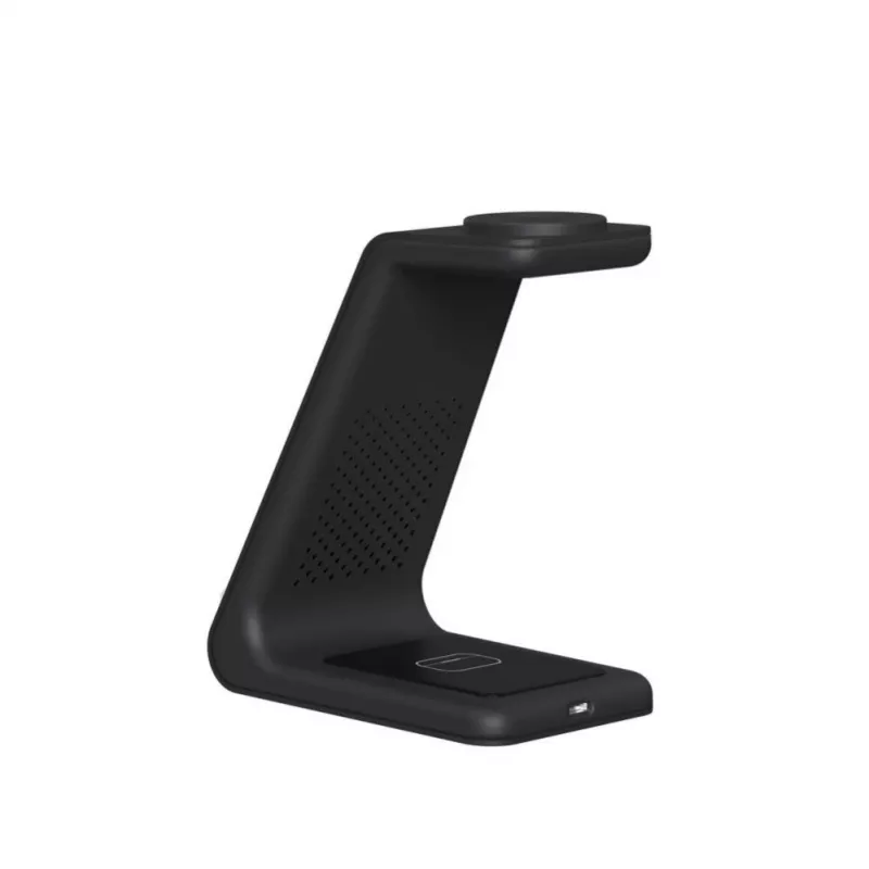 Tech-Protect A8 10W 3-in-1 bezdrôtová nabíjacia stanica pre smartphone, slúchadlá, smart hodinky - čierna