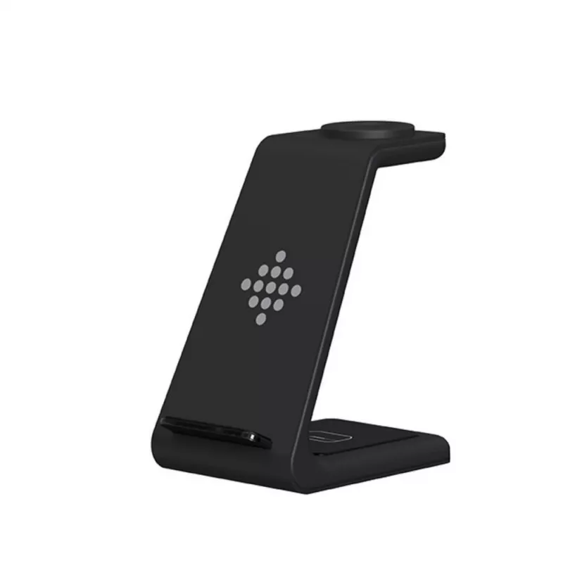Tech-Protect A8 10W 3-in-1 bezdrôtová nabíjacia stanica pre smartphone, slúchadlá, smart hodinky - čierna