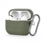 Tech-Protect Apple AirPods Pro 1 / 2 silikónové puzdro s háčikom zelené