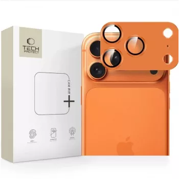 Tech-Protect CamFull Fit Ochrana objektívu fotoaparátu pre Apple iPhone 17 Pro, Cosmic Orange