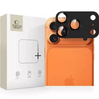 Tech-Protect CamFull Fit Ochrana objektívu fotoaparátu pre Apple iPhone 17 Pro Max, Čierna