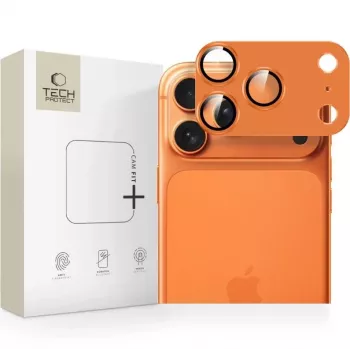 Tech-Protect CamFull Fit ochrana šošoviek kamery pre Apple iPhone 17 Pro Max - Cosmic Orange