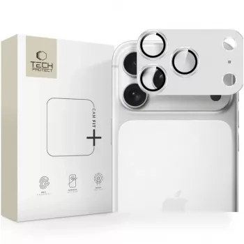 Tech-Protect CamFull Fit ochrana objektívu fotoaparátu pre Apple iPhone 17 Pro Max - strieborná