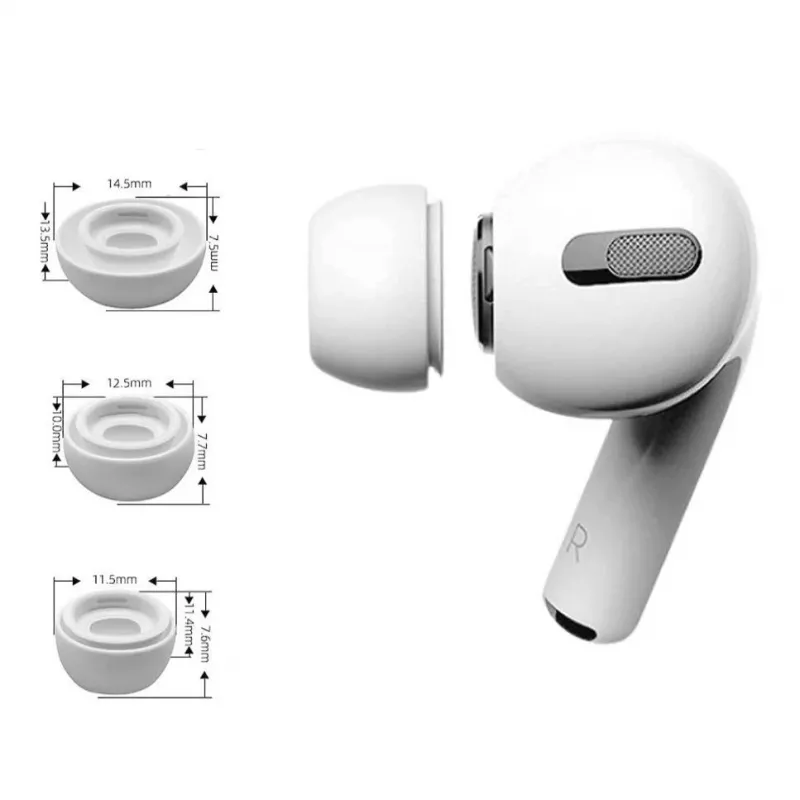 Tech-Protect nástavce do uší pre AirPods Pro 1/2 - S/M/L - biele (3 páry)