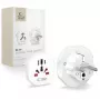 Tech-Protect Universal WL-09 univerzálny cestovný adaptér z EÚ biely