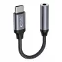 Tech-Protect USB-C na 3,5 mm mini jack audio adaptér (konektor samica) - čierny