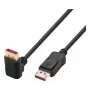 Techly DisplayPort 1.4 kábel M/M 4K@120Hz 1 m čierny jednostranne zahnutý ICOC-DSP-A14-010NT9