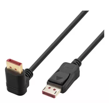 Techly DisplayPort 1.4 kábel M/M 4K@120Hz 3m čierny jednostranne zahnutý ICOC-DSP-A14-030NT9