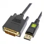 Techly ICOC-DSP-C12-010 DisplayPort 1.2 na DVI-D 24+1 aktívny konvertorový kábel, 1080p, 1m, čierny