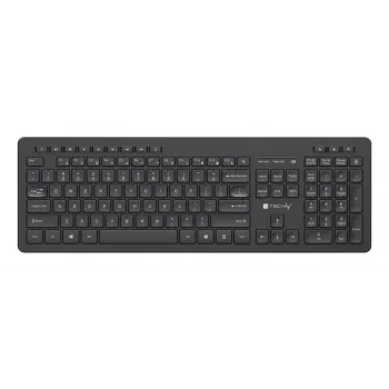 TECHLY bezdrôtová RF 2,4GHz USB klávesnica UK Layout Chocolate Black