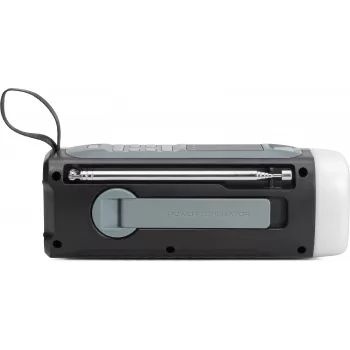 TechniSat prenosné núdzové rádio s DAB+/FM, Bluetooth, solárny panel, ručná kľuka, powerbanka, LED baterka, čierne (0000/2933)