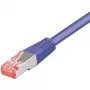 TECLINE Cat 6 S-STP (PIMF) patch kábel, RJ45, fialový, 25 m, Slim Snagless Boot 71525V