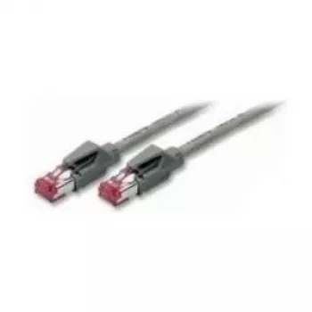 TECLINE Cat 6a S/FTP PiMF patch kábel, 10Gbps, LSZH, sivý, 30m, Draka kábel, Hirose TM31 konektor 72230