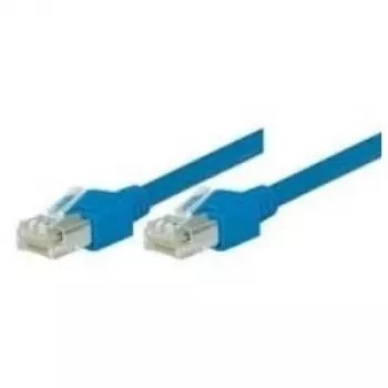 TECLINE Dätwyler patch kábel S/UTP, Cat 5e, modrý, 1,0 m vysoko flexibilný, s Hirose TM11 konektormi (71901B)