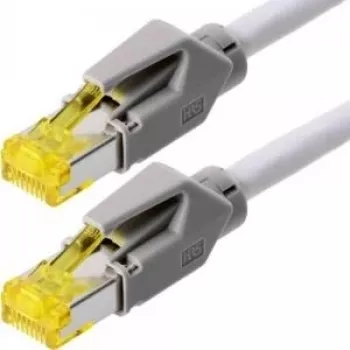 TECLINE Dätwyler S/FTP Cat 6a patch kábel, PiMF, LSZH, sivý, 5 m, Hirose TM31 konektor, 1200 MHz 78005