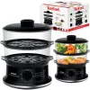 Tefal Convenient VC140135 Parný hrniec, 2 košíky, 6 L, 900 W, čierny