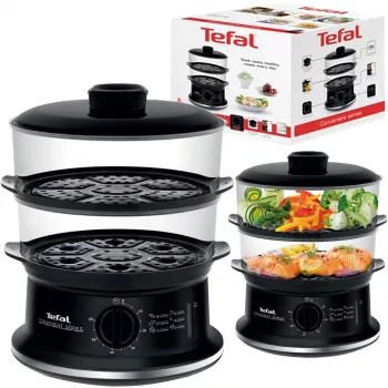 Tefal Convenient VC140135 parný hrniec, 2 košíky, 6 L, 900 W, čierny