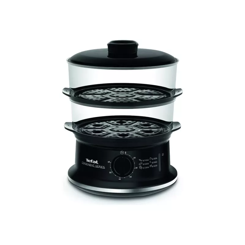 Tefal Convenient VC140135 Parný hrniec, 2 košíky, 6 L, 900 W, čierny