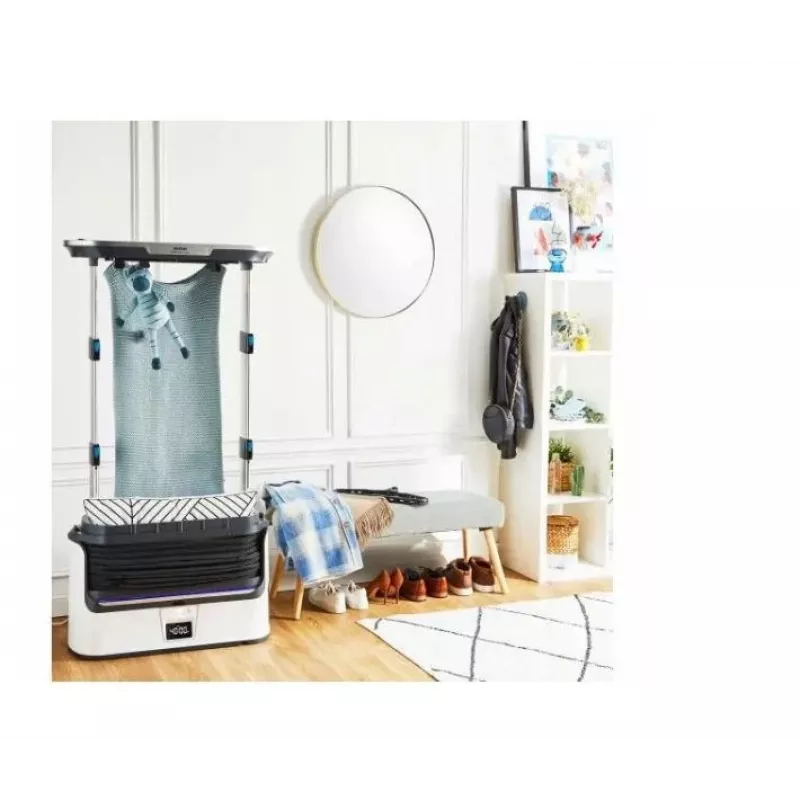 TEFAL YT4050E1 automatický parný box, 1800 W, 2 L nádrž, 3 programy, dotykový displej, skladací, biely