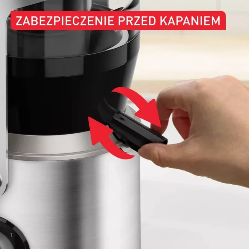 Tefal ZE660D10 odstredivý odšťavovač 800 W čierna/strieborná
