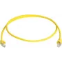Telegärtner 100008173 CAT 5e F/UTP RJ45 patch kábel, 0,5 m, žltý, samozhášavý, s ochranou proti zlomeniu