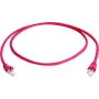 Telegärtner 100008775 RJ45 patch kábel CAT 5e F/UTP 5,0 m červený samozhášavý s ochrannou priechodkou