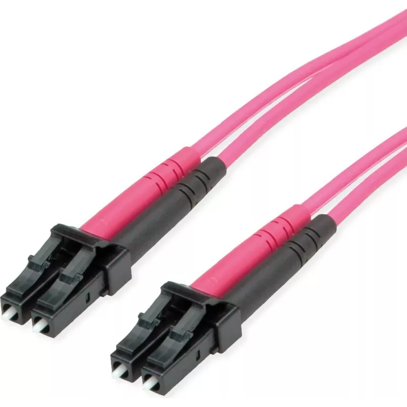 TELEGÄRTNER 10m LC na LC OM4 Duplex 50/125 multimódový optický patch kábel, fialový LSZH 100011512