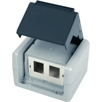 Telegärtner AMJ-SL 2-port RJ45 nástenná prípojná zásuvka Cat.6A tienená, čistobiela