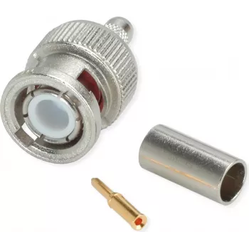 Telegärtner BNC crimp spojka G01 50 Ohm, crimp/crimp, Professional, A0205, pre RG-58 C/U, Belden YR23092, UG-1785/U, balenie 5 ks