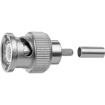Telegärtner BNC crimp spojka G01 50 Ohm, crimp/crimp, Professional, A0205, pre RG-58 C/U, Belden YR23092, UG-1785/U, balenie 5 ks
