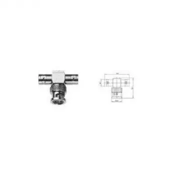 Telegärtner BNC T-adapter (F-M-F) 75 Ohm video rozbočovač