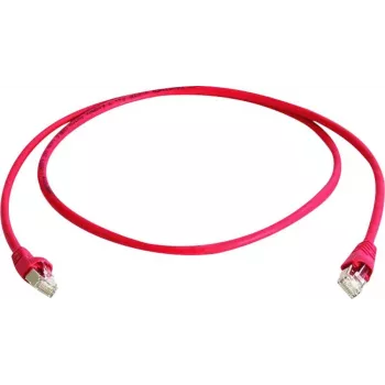 Telegärtner CAT 6A S/FTP crossover patch kábel, RJ45, 1 m, červený, LSZH L00000A0120